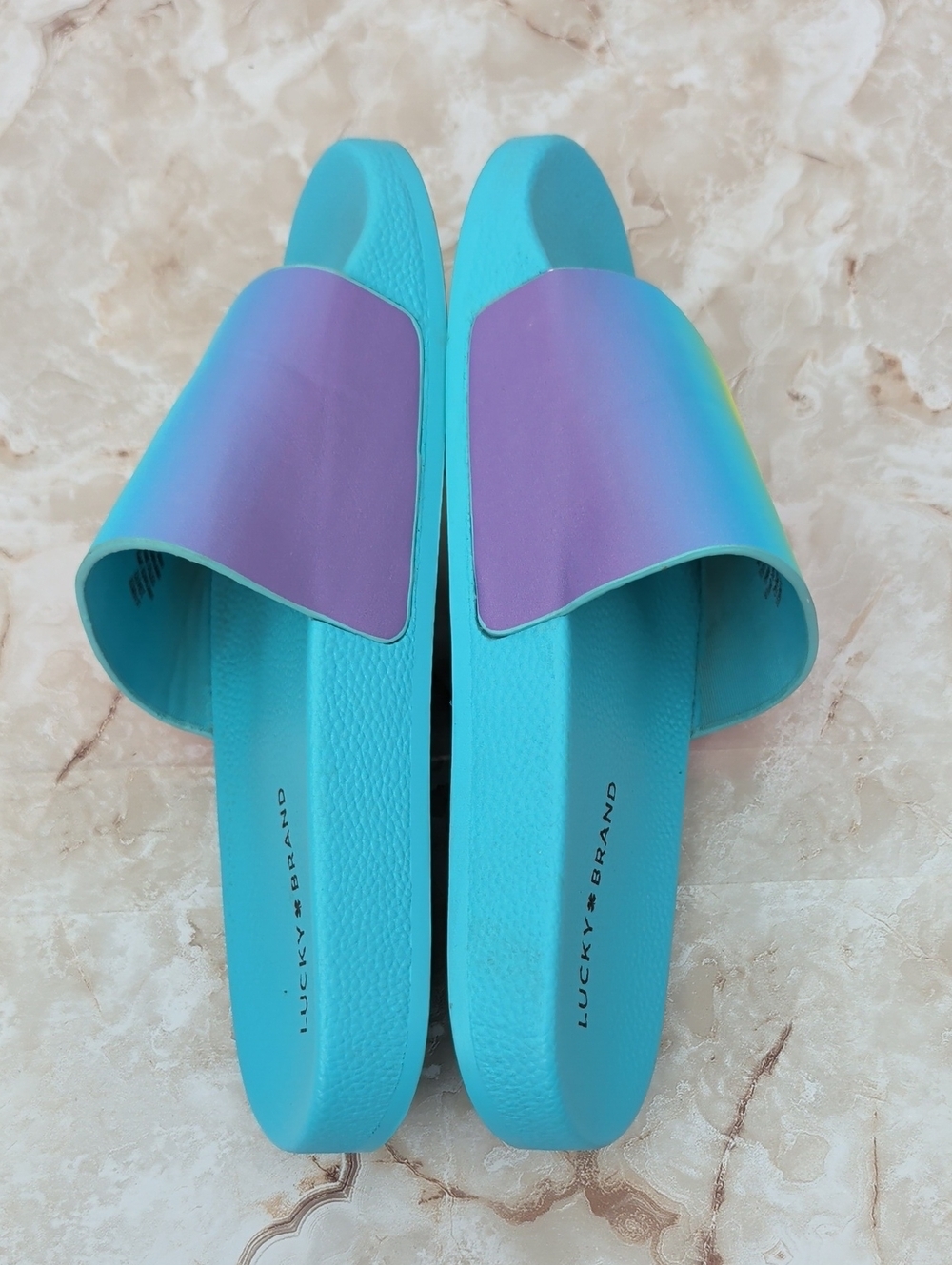 Lucky Brand Rainbow Slide Sandals - Woman's Sz 10 - Picture 6 of 7